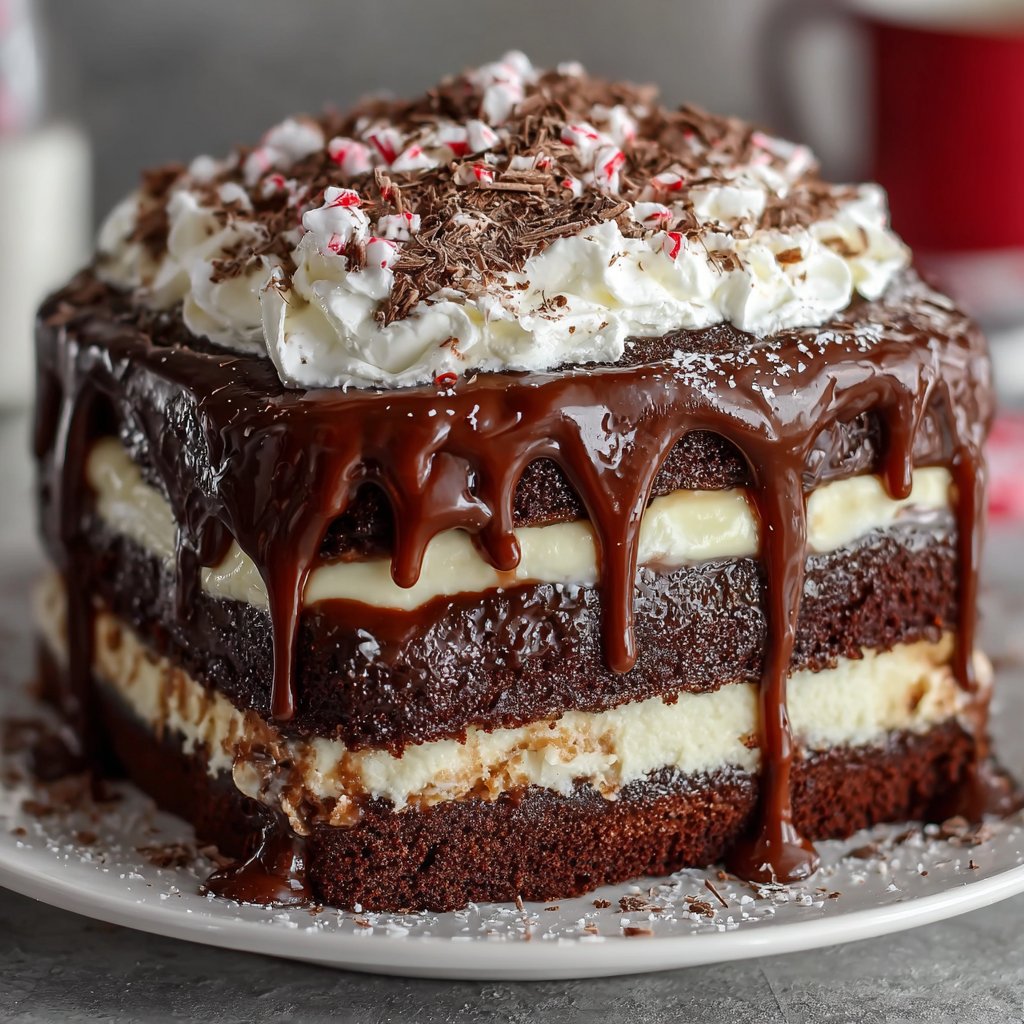 Coca-Cola Fudge Layer Cake → Vícevrstvý dort s Coca-Colou a fudge