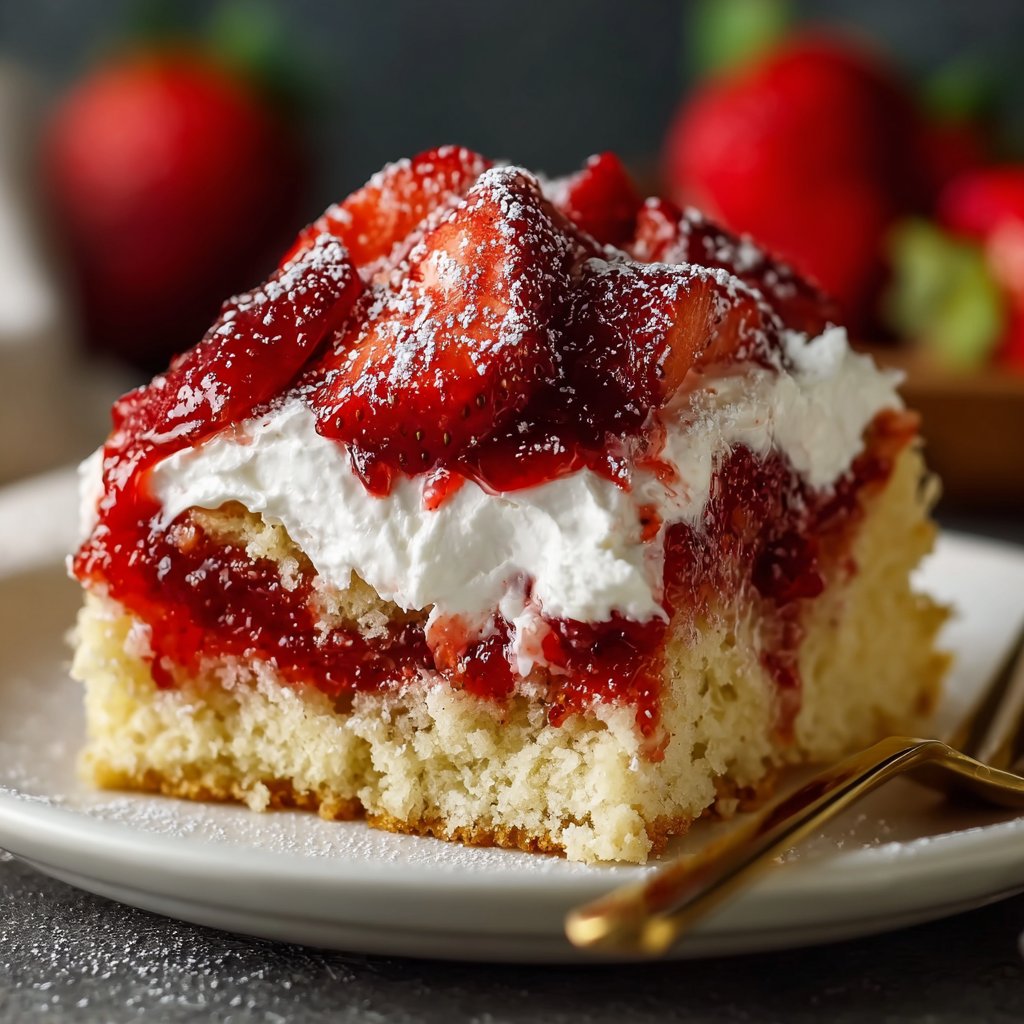 Jahodový sýrový koláč Dump Cake