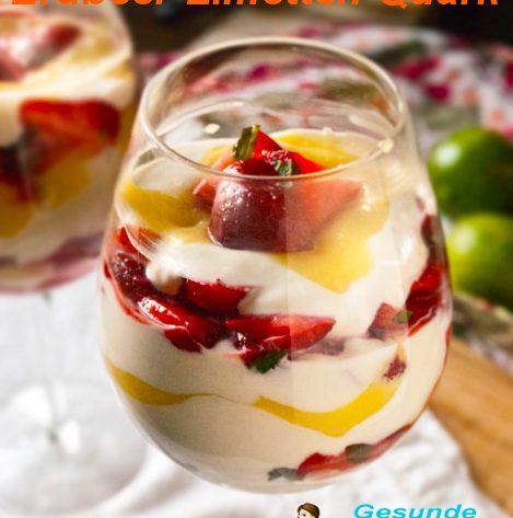 Tvaroh s jahodami a limetkou