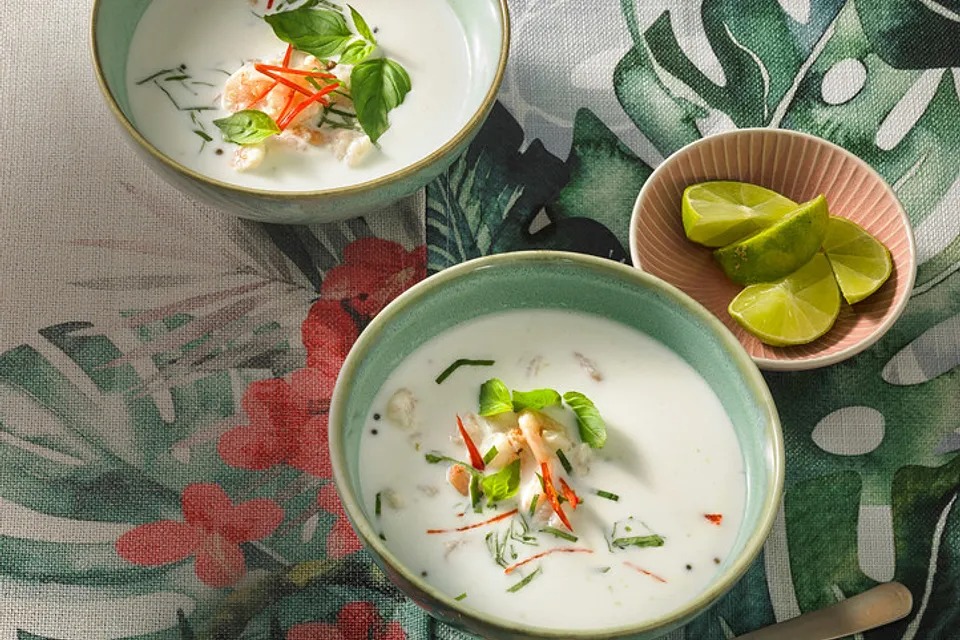 Karibské krevety – kokosová polévka