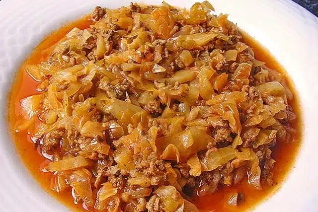 Dušené zelí s mletým masem – recept