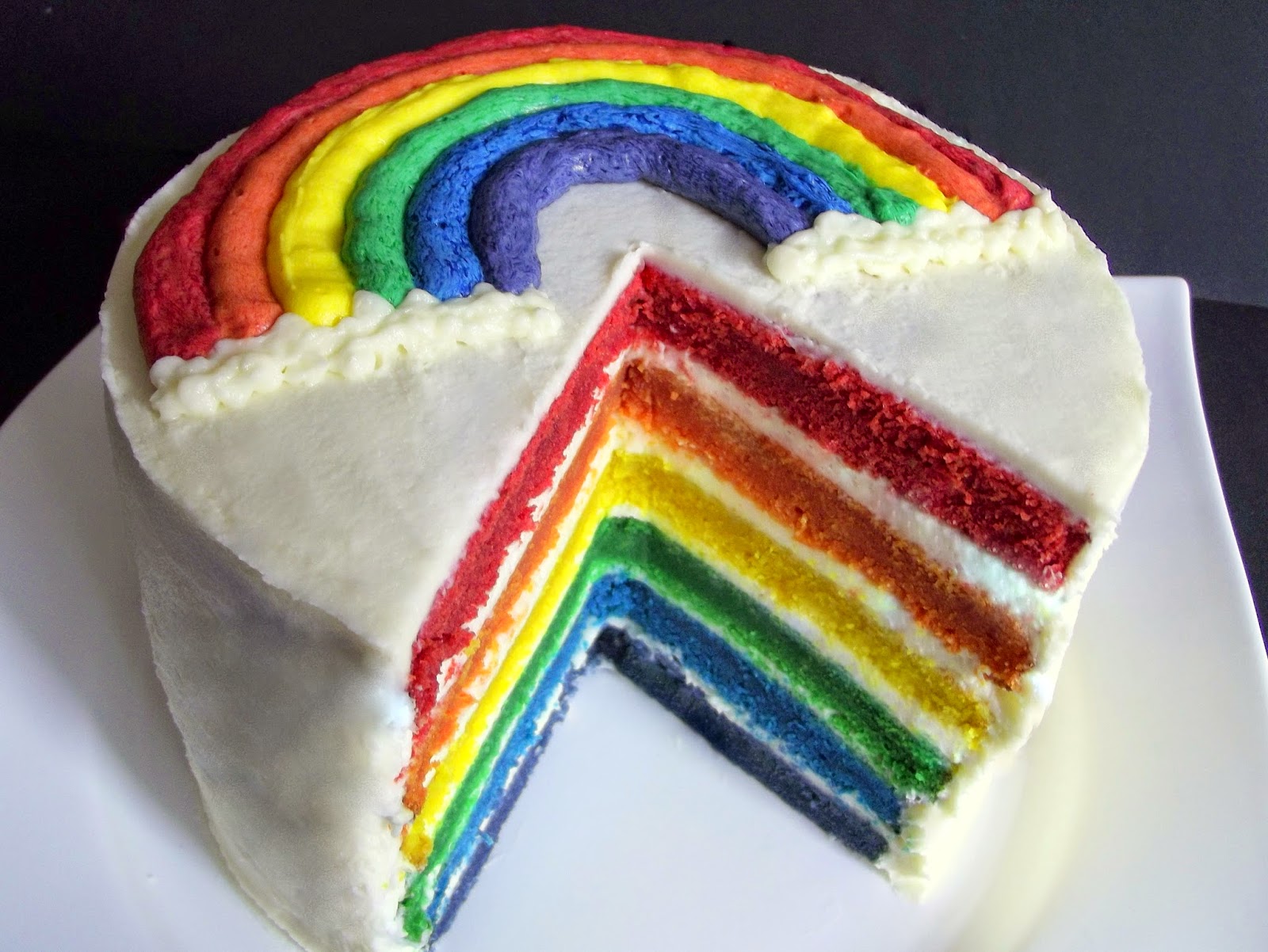 Duhový dort s máslovým krémem