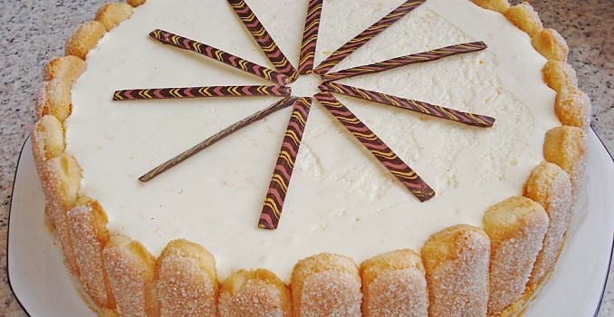 Filadelfský dort s mandarinkami a piškoty