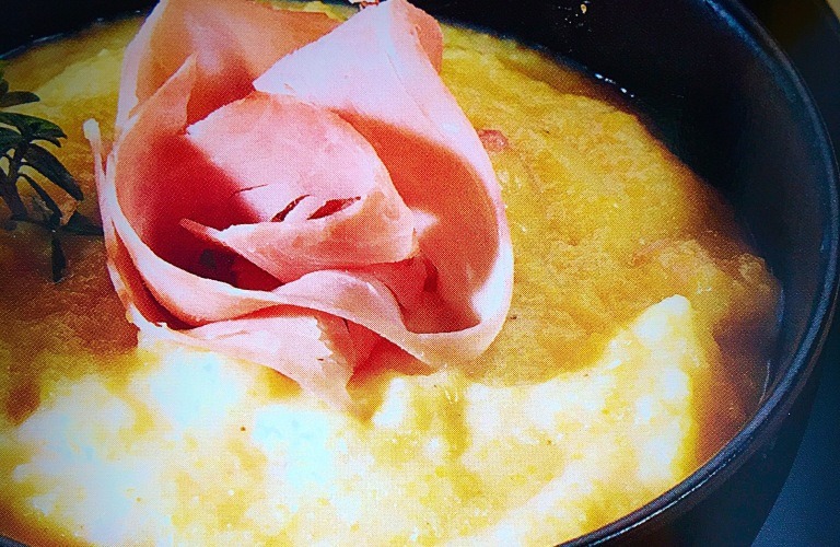 Polenta a Fontina Flan