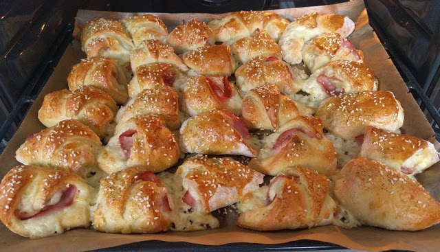 Šunkové gouda rohlíčky