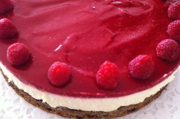 Tvarohovo-malinový dort