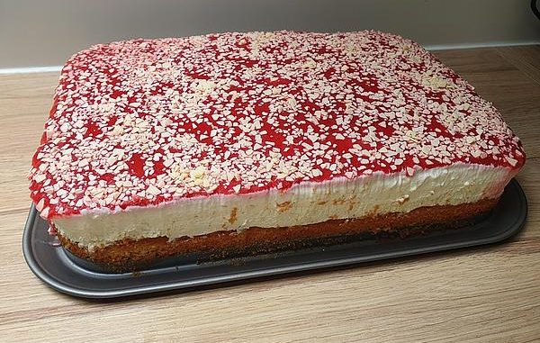 Spaghettová zmrzlina plechový koláč