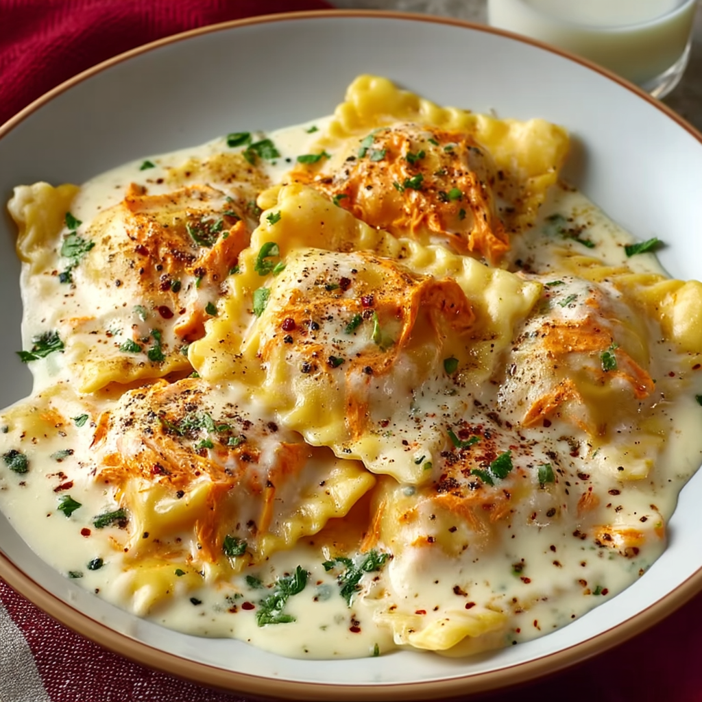 Buffalo Chicken Ravioli – Křupavé, Pikantní a Mňam Sýrové