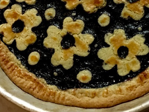 DIY dort bez vaječného bílku s borůvkovým džemem