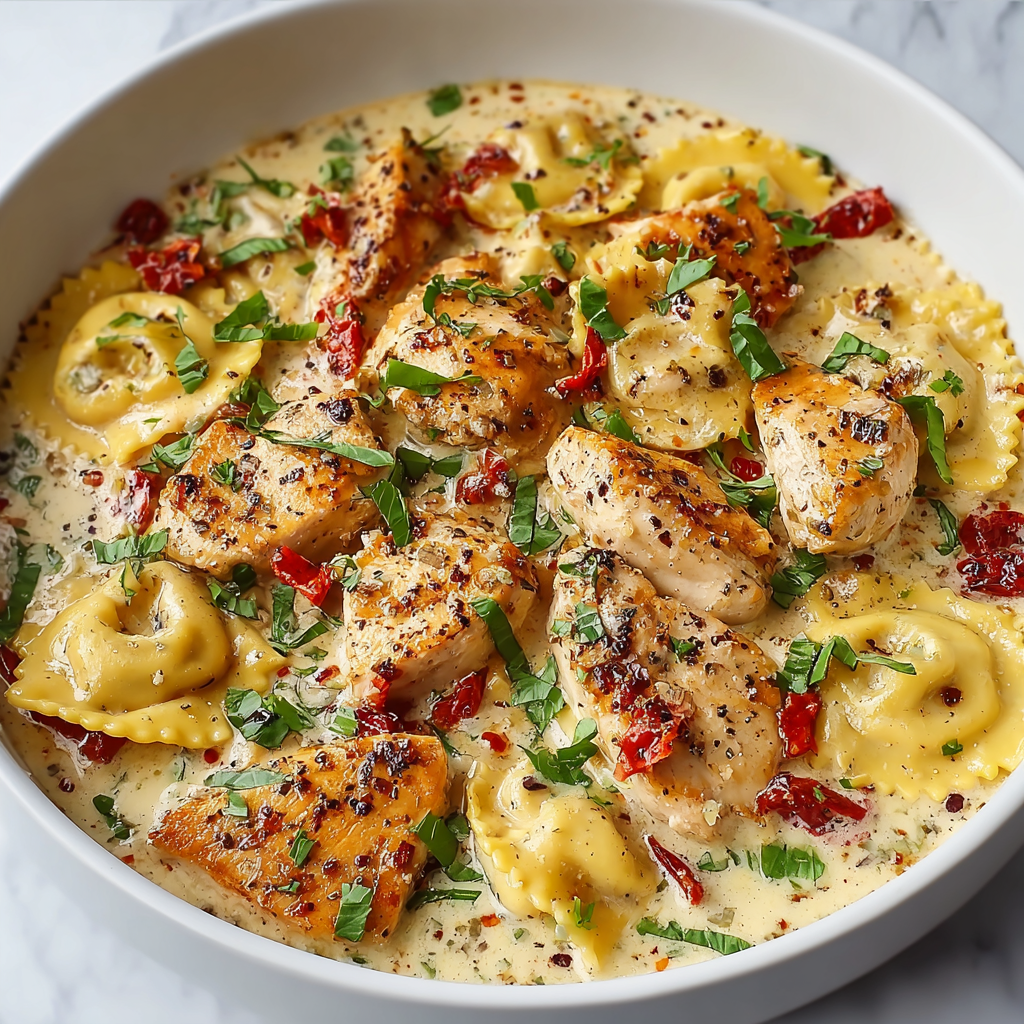 Krémové kuře sušené na slunci