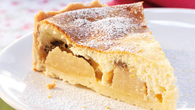 Jablečný tvarohový koláč