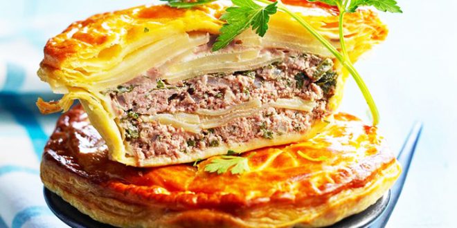 Mleté maso a bramborový koláč