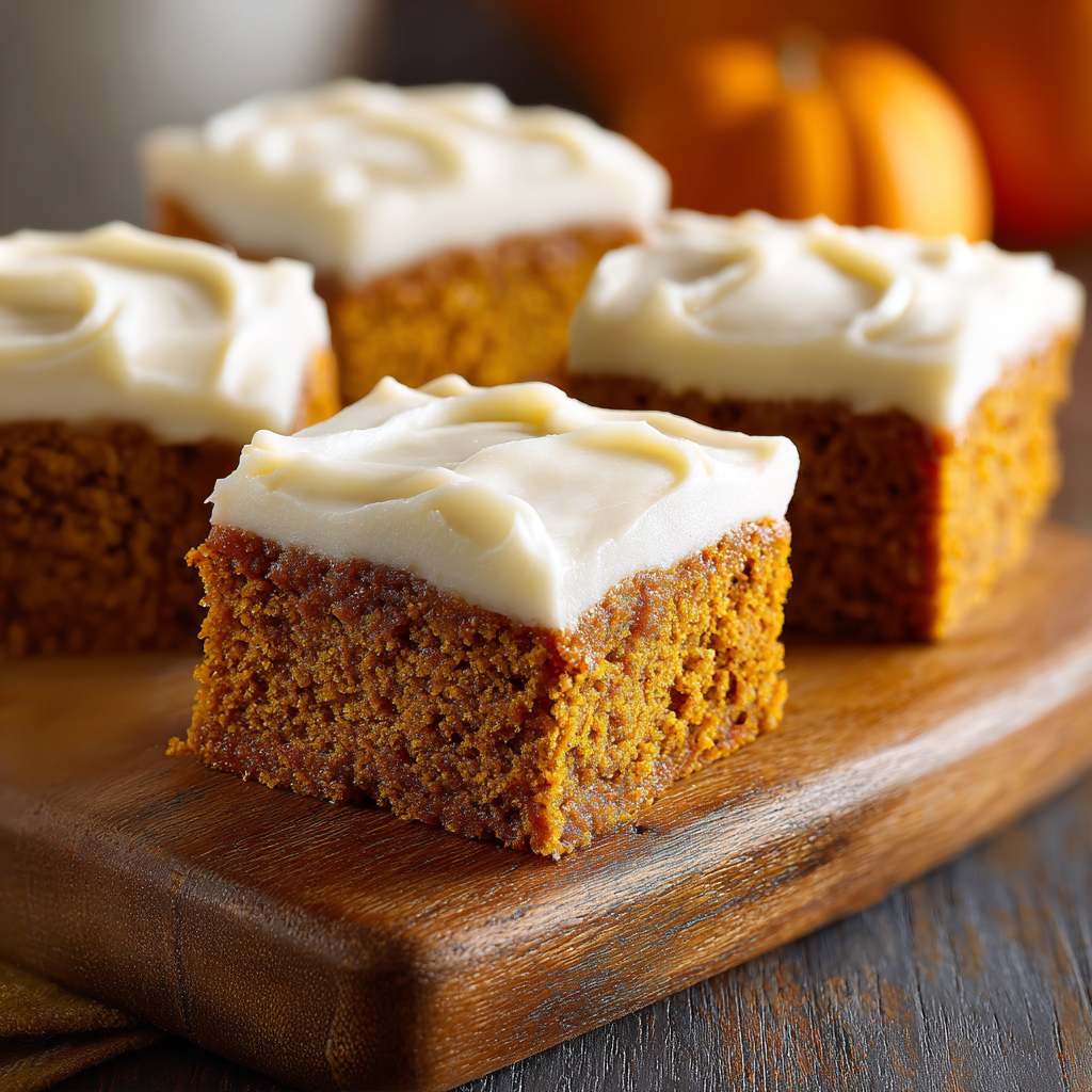 Dýňové tyčinky s krémovým sýrovým polevou