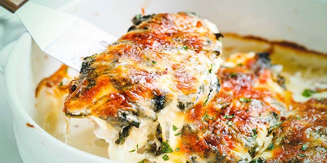 Zapečená zelenina s mozzarellou a kuřecím filetem