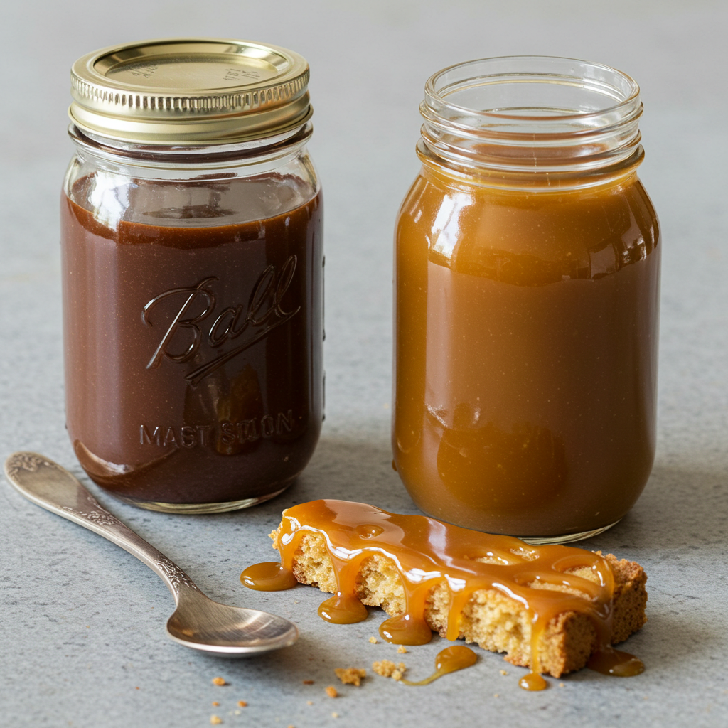 Horká čokoládová a karamelová omáčka