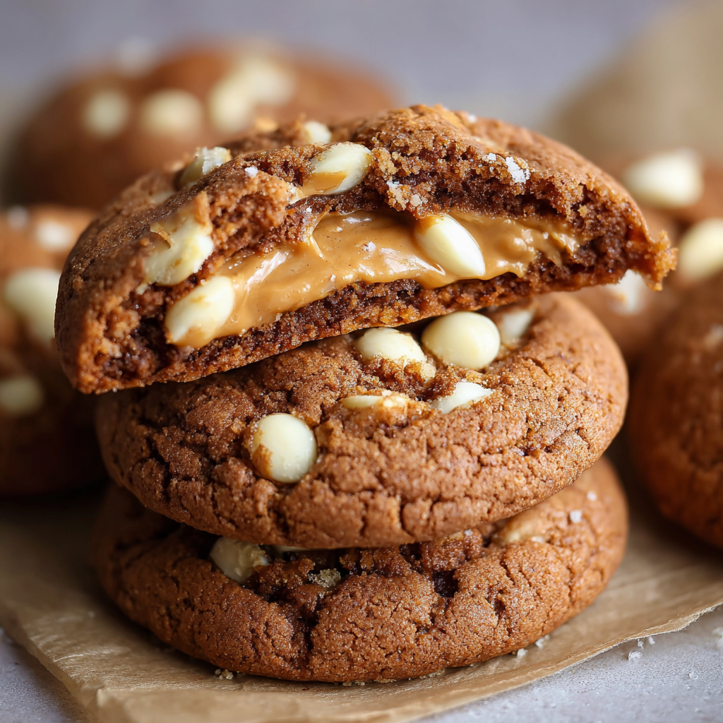 Cookies plněné Biscoffem