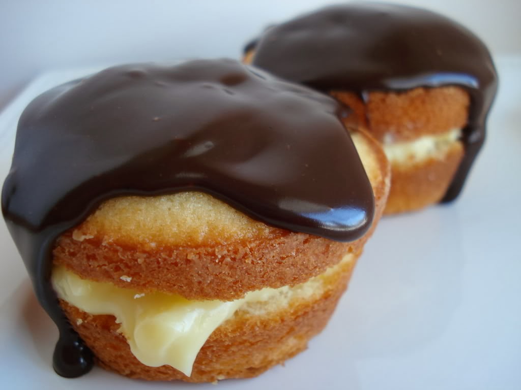 Boston krémové cupcakes