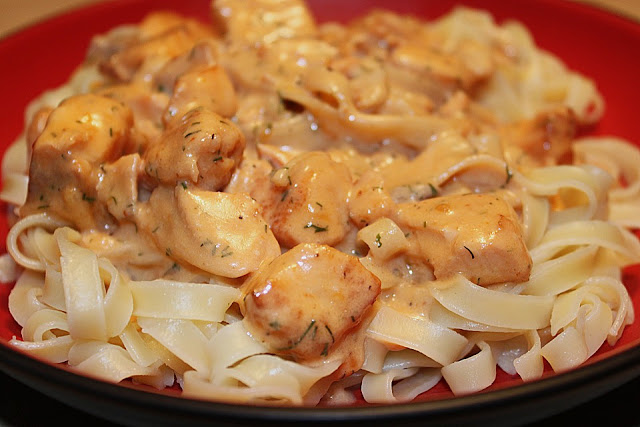 Lososová smetanová omáčka na těstoviny