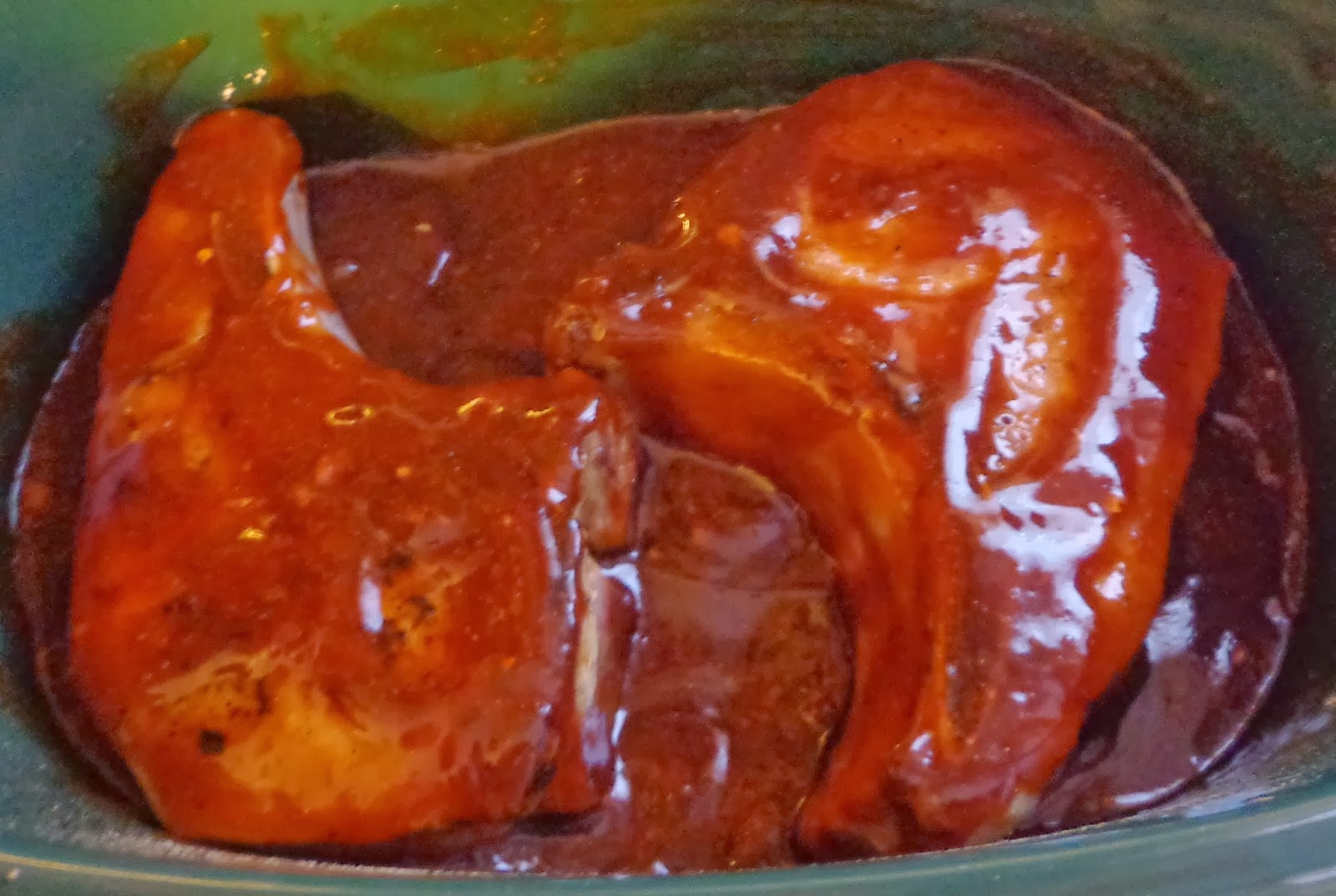 Iowa vepřové kotlety s asijskou glazurou (pomalu vařič)