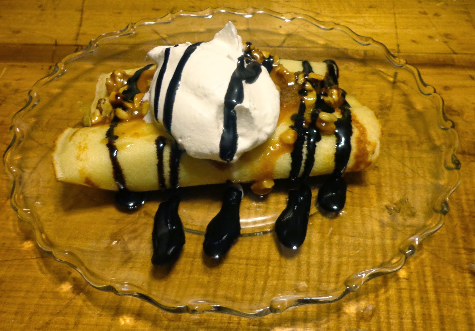 Banánové palačinky s medem a ořechy