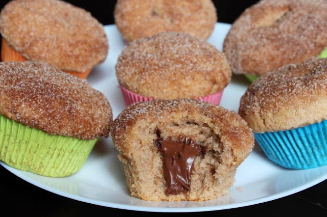 Nutellové skořicové muffiny