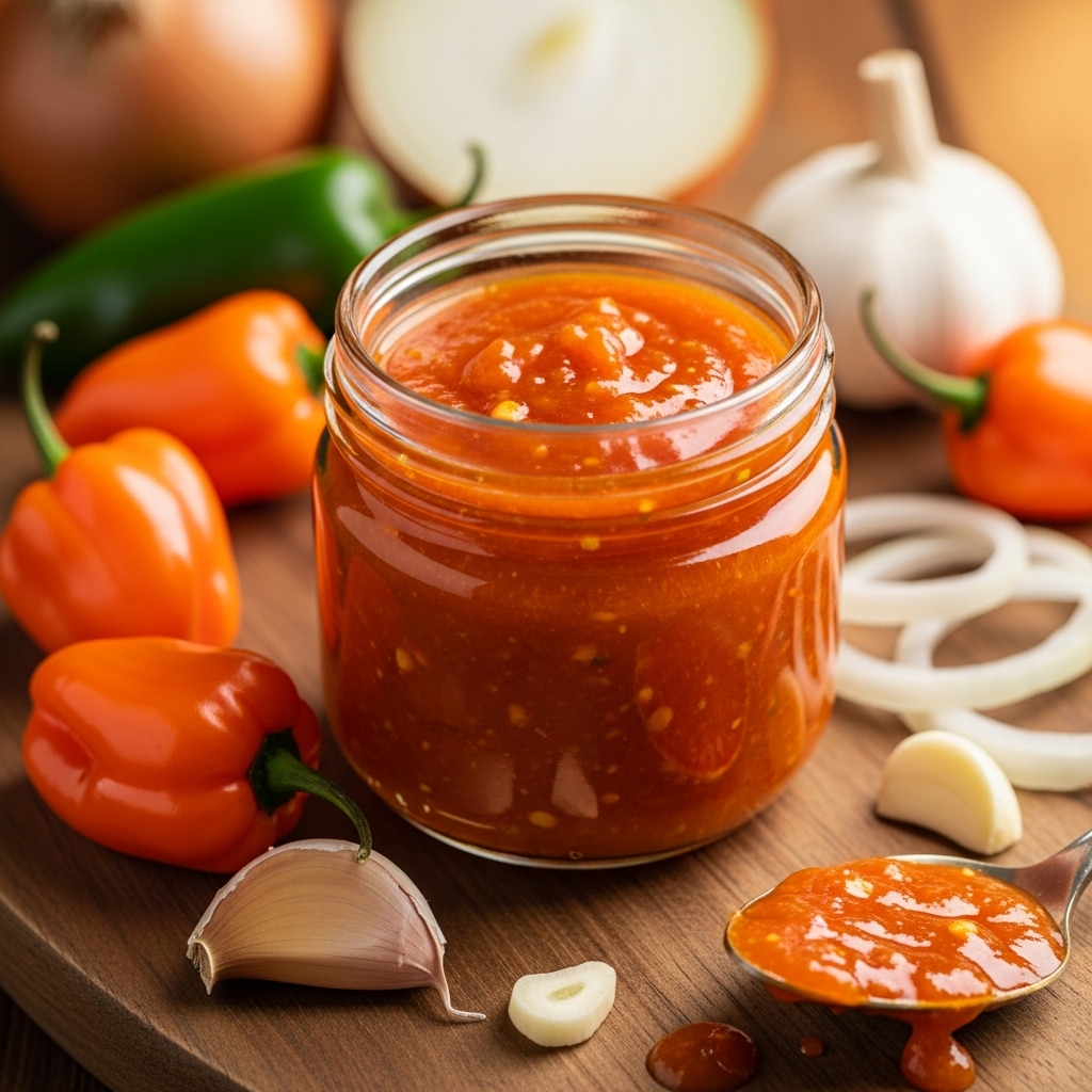 Domácí Habanero pikantní omáčka