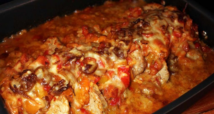 Papriková smetanová kotleta z trouby