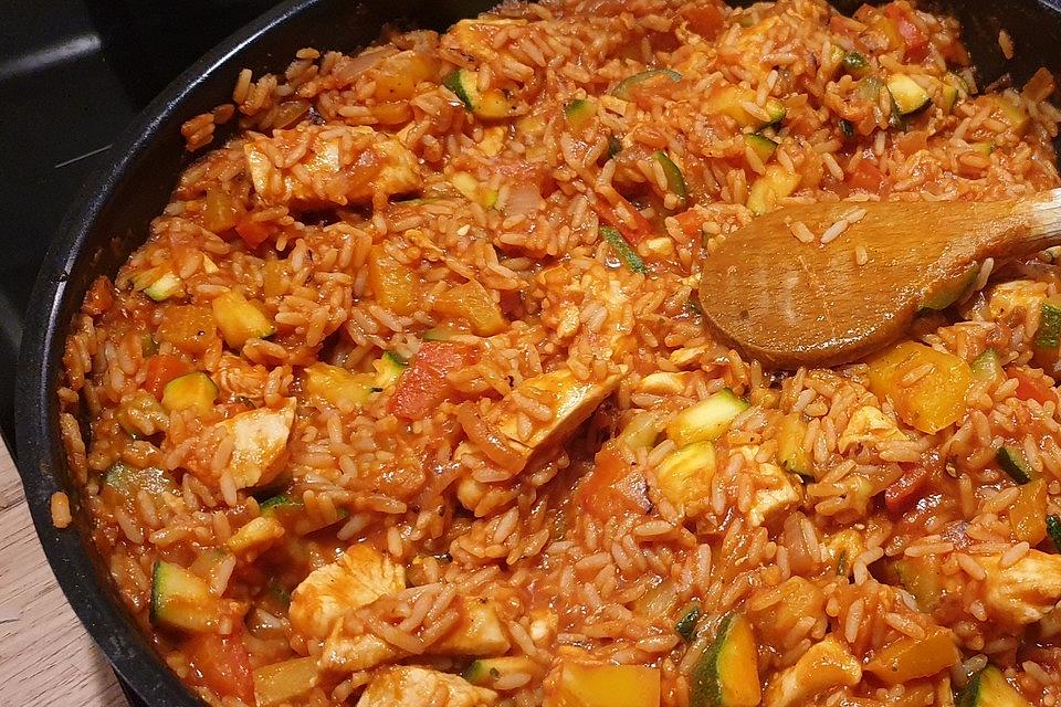 Djuvec kuřecí pánev