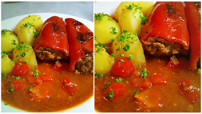 PLNĚNÉ ŠPIČATÉ PAPRIKY S BRAMBORAMI, ÚŽASNĚ DOBRÉ!