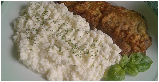 Kaše z květáku a sýra bez brambor