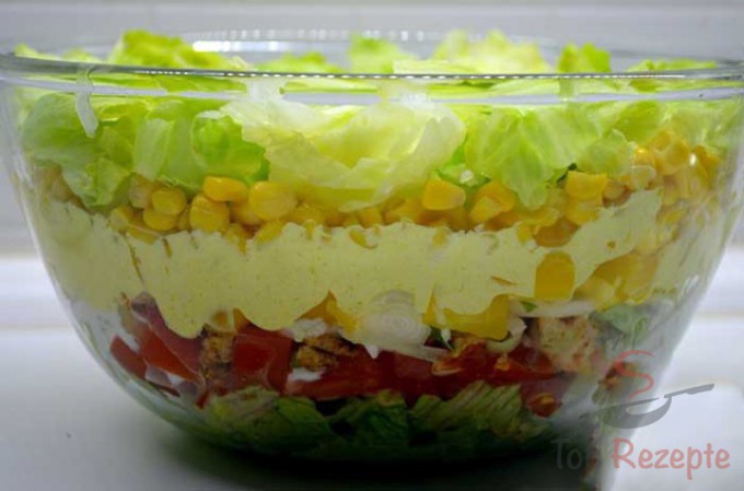 Čínsý vrstvený salát