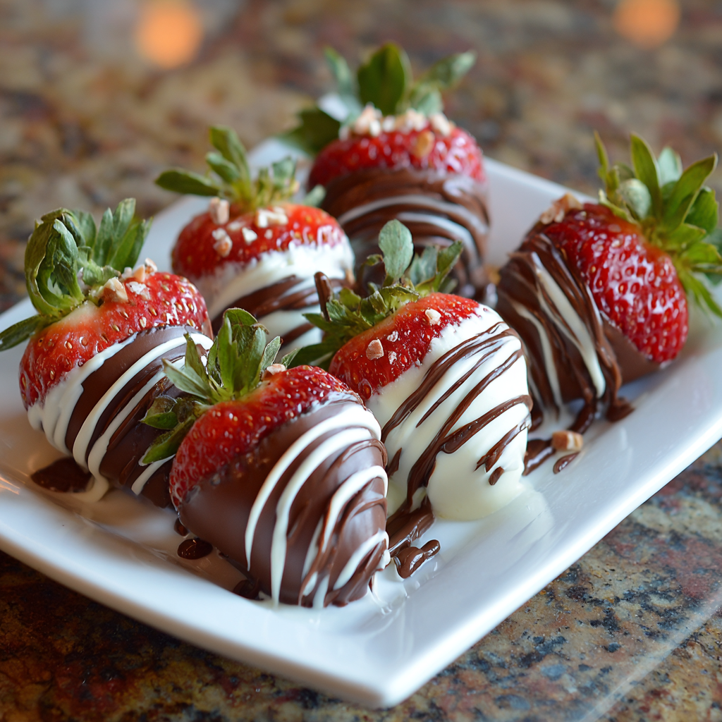 Čokoládou obalené plněné jahody