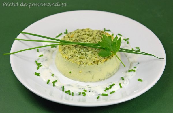 Malé petrželové placky s pažitkovým krémem