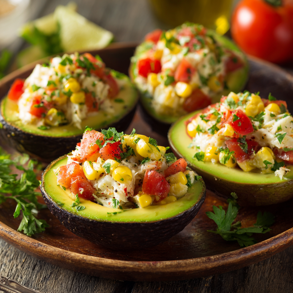 Plněné avokádo