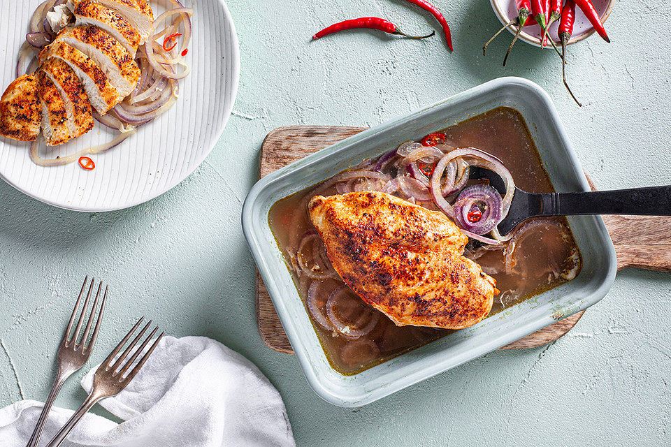 Šťavnatá kuřecí prsa z trouby