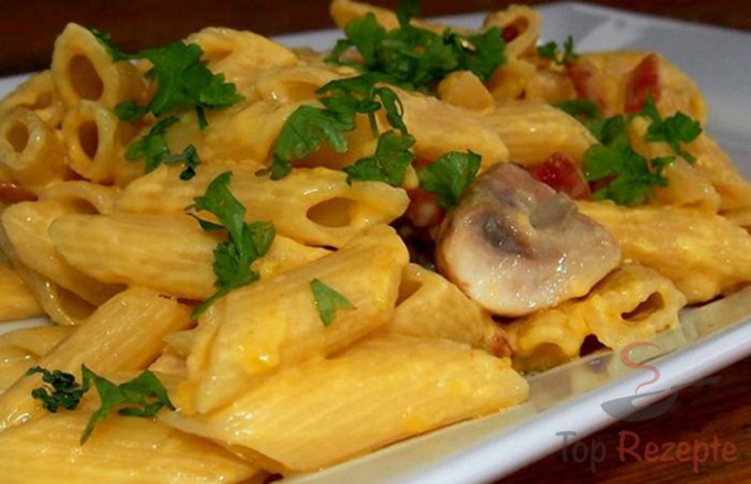 Penne se sýrovou omáčkou