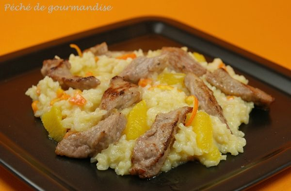 Risotto z telecího masa a pomerančů