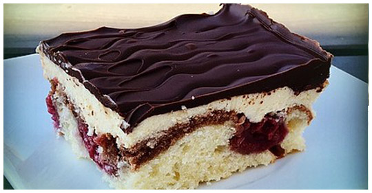 Nízkosacharidová Donauwelle s malinami