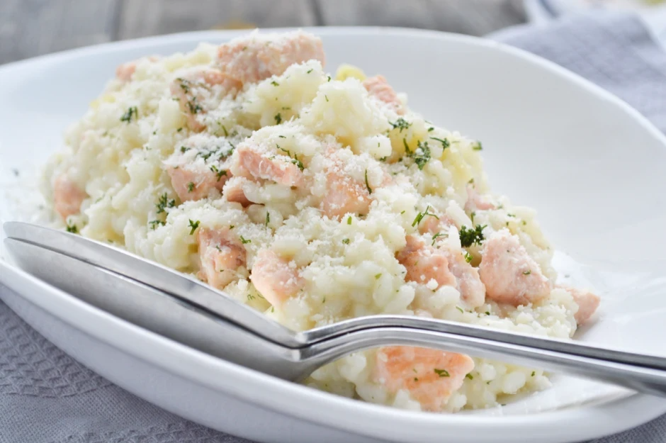 Risotto s lososem
