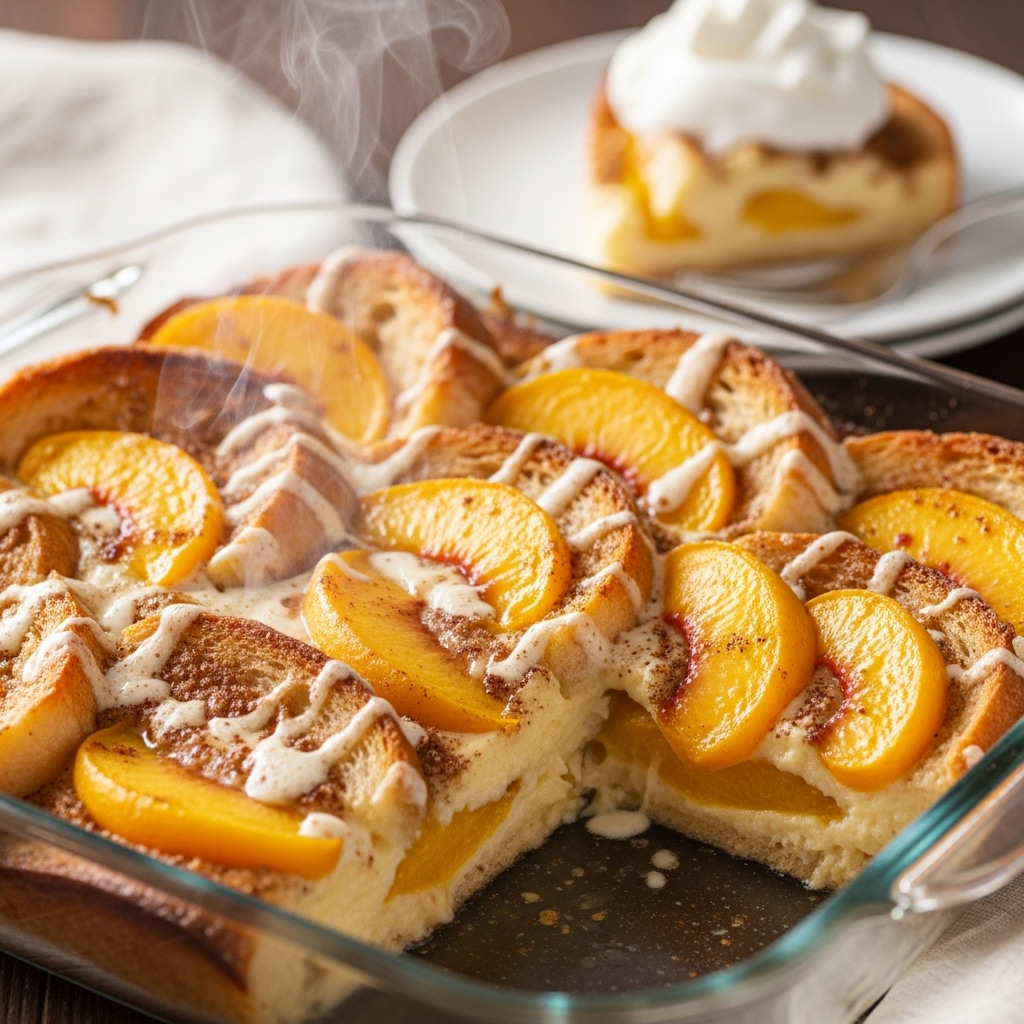 Peaches and Cream French Toast → Francouzský toust s broskvemi a smetanou