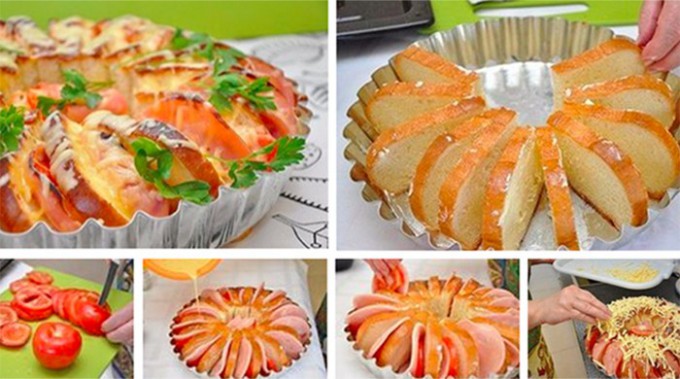 Toastový dort k snídani