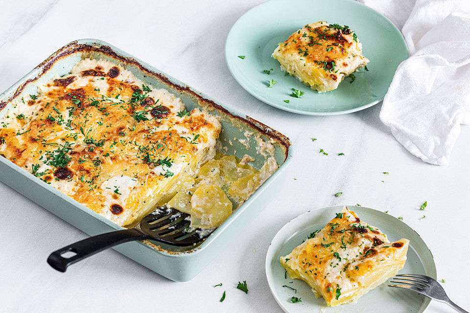 Bramborový gratin se sýrem