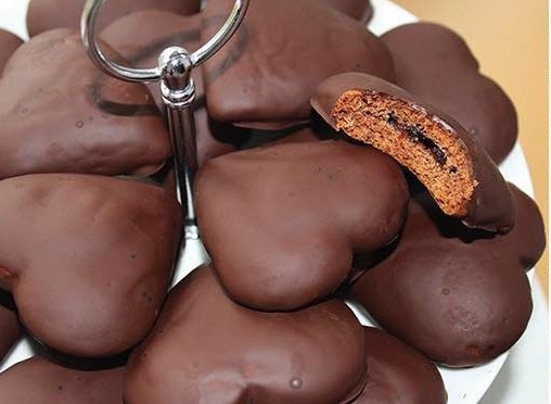 Plněné perníkové srdce