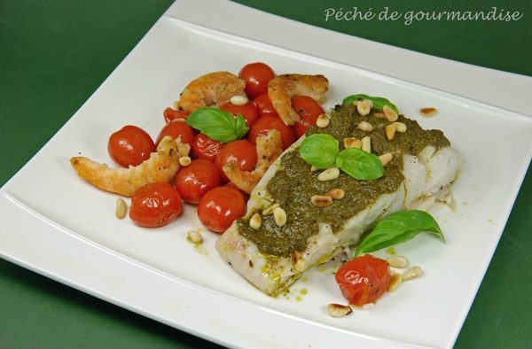Seelachsfilet mit Pesto