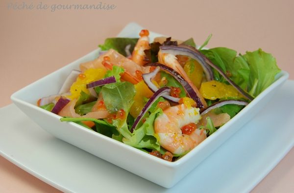Šílený lososovo-krevetový salát