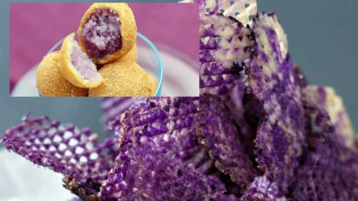 Bramborové lupínky a fialové krokety hotové za 5 minut a fantastické!