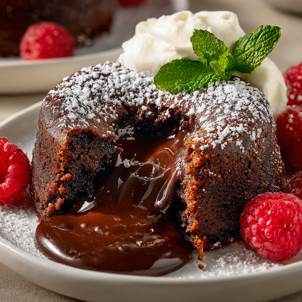Teplý čokoládový lávový dort