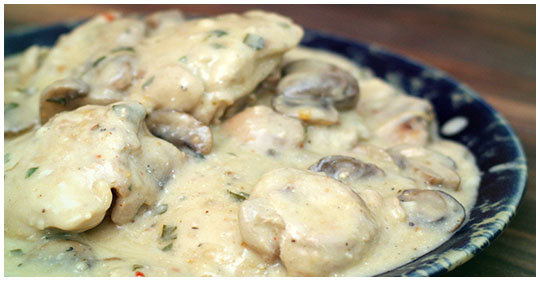 Kuřecí maso se houbovou omáčkou