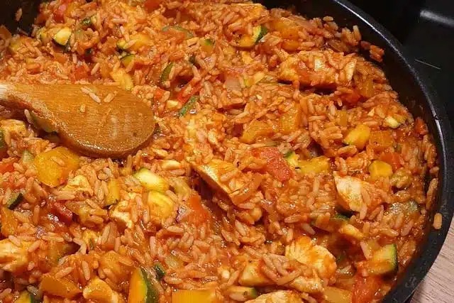 Recept na Djuvec kuře v pánvi