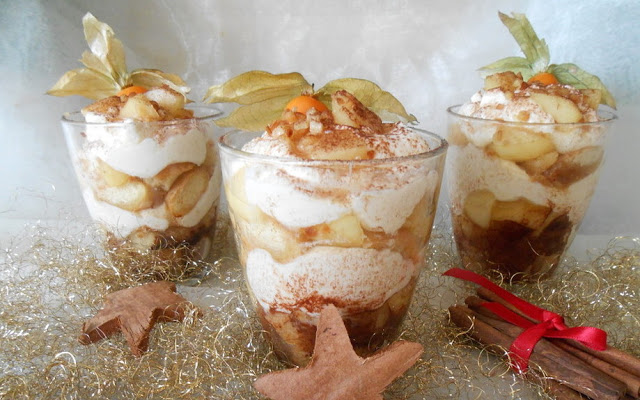 Jablečný dezert s pečeným cukrem